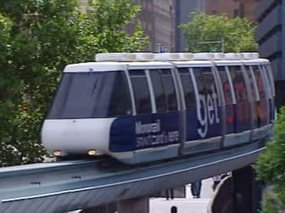 <p>A monorail in action in Sydney.</p>