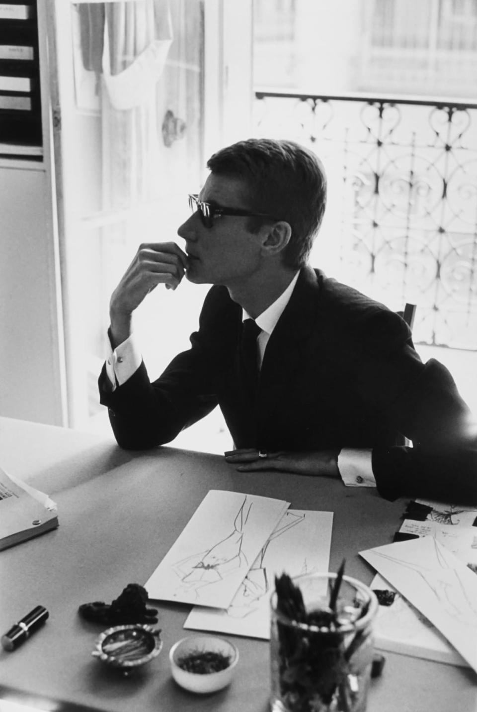 <div class="inline-image__caption"><p>Yves Saint-Laurent, Paris, 1964.</p></div> <div class="inline-image__credit">Marc Riboud/Courtesy Peter Fetterman Gallery</div>