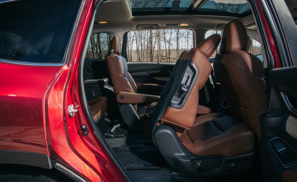 <p>While both the Subaru and VW strive to provide stylish three-row comfort, they go about it in very different ways. The Ascent is a styled cornucopia of colors and substrates, from the buttery brown leather seats to the chrome accents on the dash to the three or four additional hues and materials utilized throughout the cabin.</p>