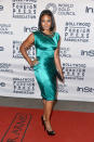 WORST: We're happy to see the beautiful former "Fresh Prince" star Tatyana Ali step into the spotlight at the 13th Annual InStyle And The Hollywood Foreign Press party at TIFF. We're not so happy to see her in this way-too-shiny teal frock, though. Maybe it's not so bad in dimmer lighting?