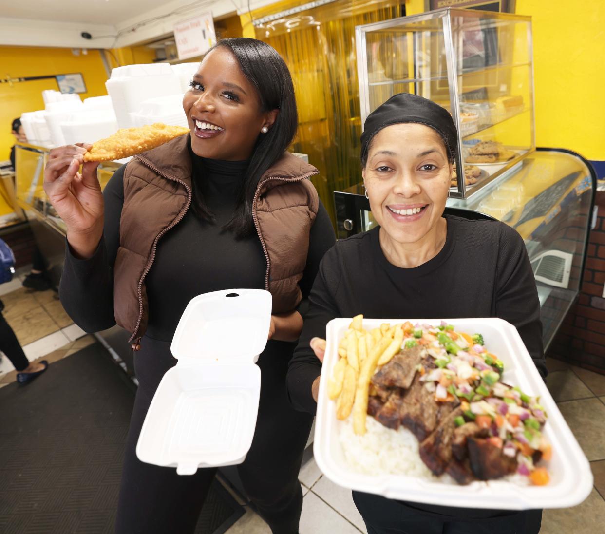 From left, The Enterprise staff reporter Alisha Saint-Ciel with Leal's Kitchen co-owner Vera Leal on Wednesday, Nov. 15, 2023.