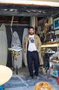 <p>Surfboard maker, barber <br><a href="https://www.instagram.com/jw_falcone/?hl=en" rel="nofollow noopener" target="_blank" data-ylk="slk:@jw_falcone;elm:context_link;itc:0;sec:content-canvas" class="link ">@jw_falcone</a></p><p><em>Jacket and trousers by Hermès; T-shirt and shoes, his own.</em></p>