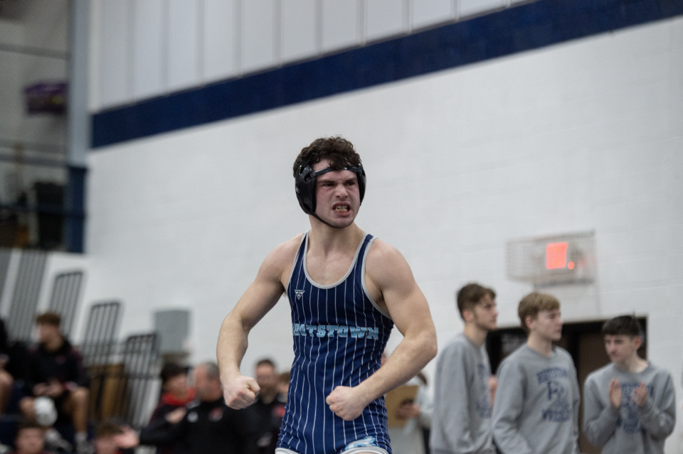 Rootstown's Nick Malek, shown reacting to his 100th win earlier this season, won a sectional title Saturday.