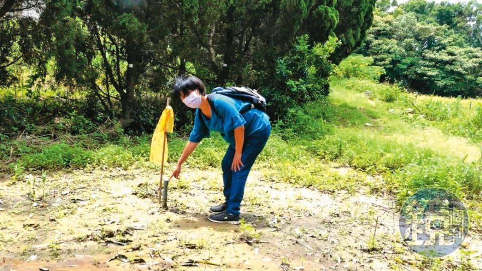 鄭安孺（圖）指控台積電雇工在鄭家墓園鑽地探勘、破壞風水。