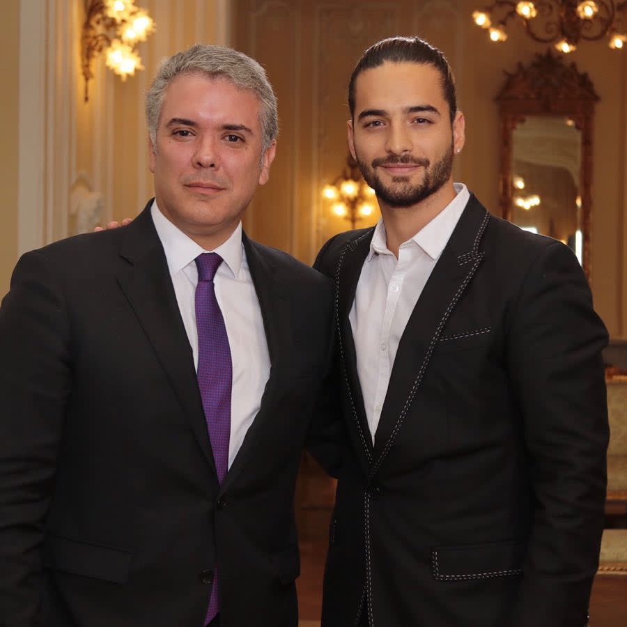 Aunque el presidente colombiano Ivan Duque ha sido criticado pot no invertir en la juventud y en programas educativos, Maluma quiso elogiarlo y hasta lo felicita. <a href="https://www.instagram.com/maluma/?hl=en" rel="nofollow noopener" target="_blank" data-ylk="slk:Foto: Maluma/Instagram;elm:context_link;itc:0;sec:content-canvas" class="link ">Foto: Maluma/Instagram</a>