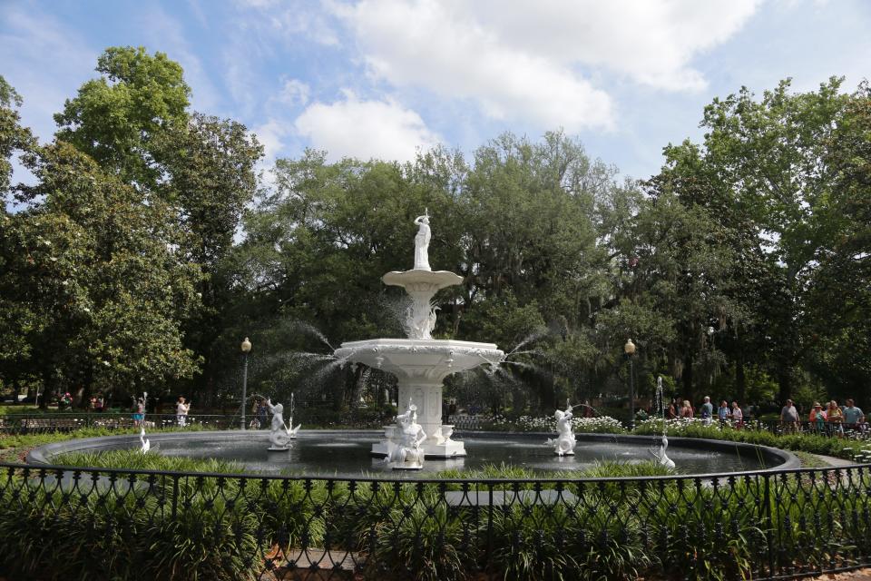 The Forsyth Park fountain is one of the most visited spots in Savannah.