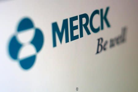 The logo of Merck is pictured in this illustration photograph in Cardiff, California April 26, 2016.  REUTERS/Mike Blake/Illustration/File Photo