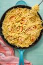 <p>Fettuccine alfredo is one of life's greatest comfort foods. It's creamy, cheesy, carb-y, and super super flavourful. We especially love this version because the prawn adds lots of extra flavour and some lean protein to boot! Make sure to avoid the common mistakes listed below and you'll master this dish in no time.</p><p>Get the <a href="https://www.delish.com/uk/cooking/recipes/a29482679/easy-shrimp-pasta-alfredo-recipe/" rel="nofollow noopener" target="_blank" data-ylk="slk:Prawn Fettuccine Alfredo;elm:context_link;itc:0;sec:content-canvas" class="link ">Prawn Fettuccine Alfredo</a> recipe.</p>