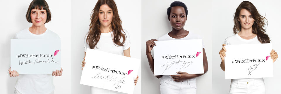 Lancôme’s Write Her Future Campaign. - Credit: Photo courtesy of Lancôme