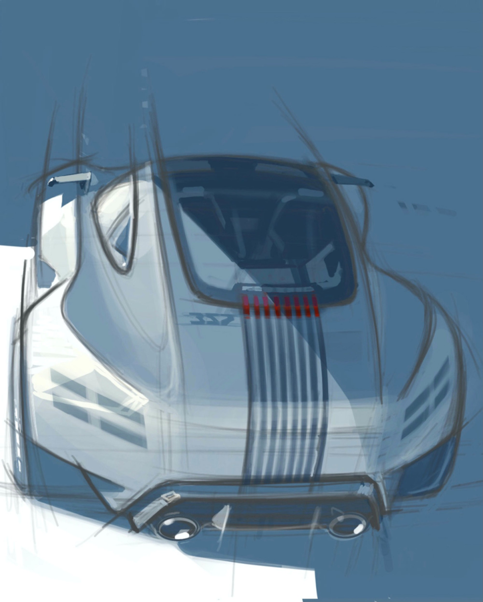 Style Porsche 團隊將其從量產車型的設計規範中解放，內斂地體現出充滿未來感的視覺表達。