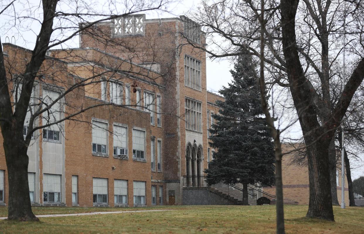 The exterior of Woodrow Wilson Middle school in Manitowoc, Wis. as seen, Saturday, December 10, 2022.