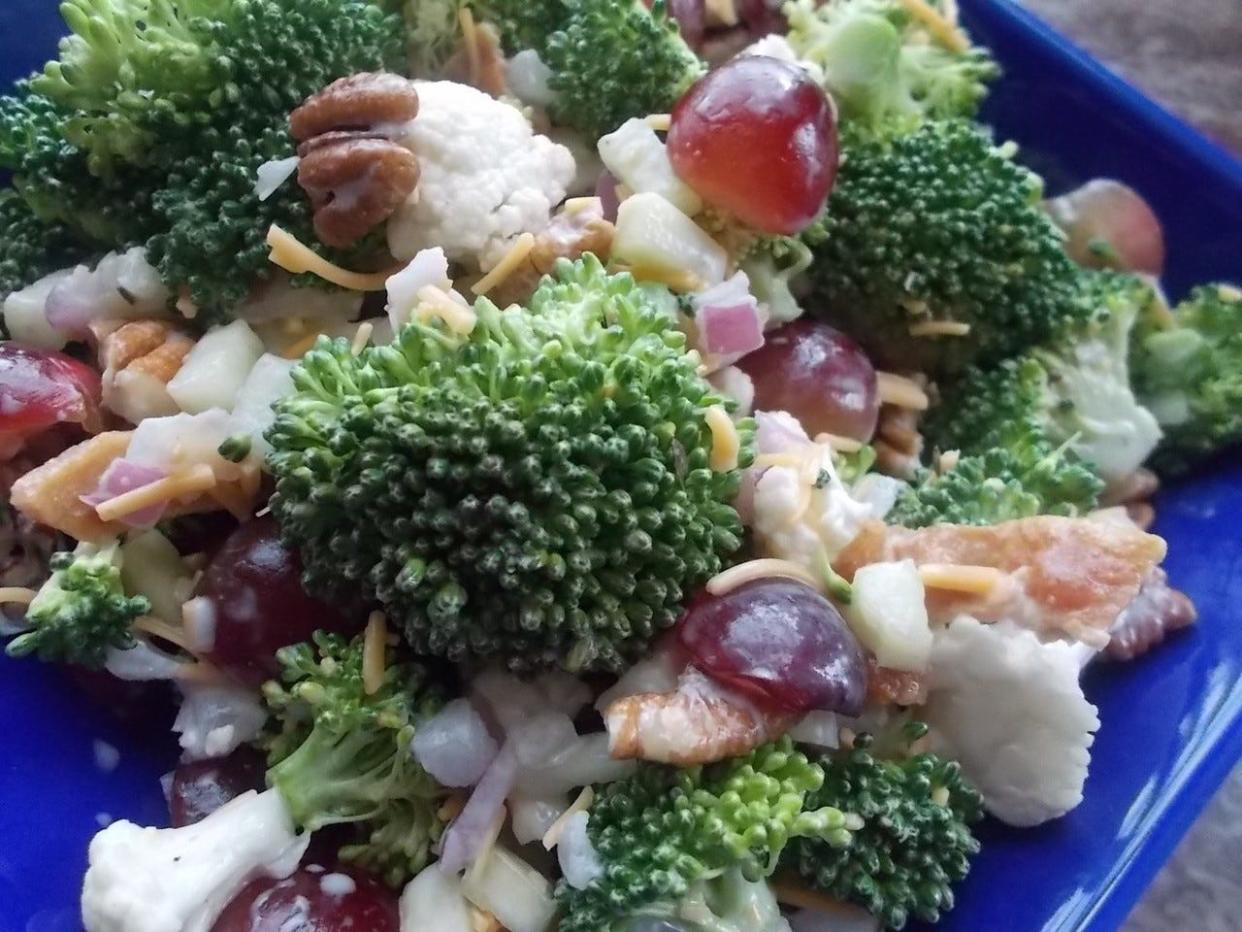 Sandy’s broccoli salad with grapes and pecans