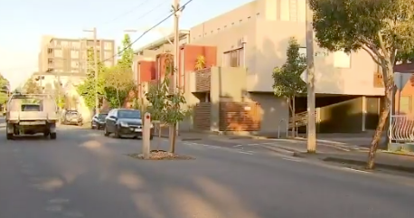 The tree on Mater Street in Collingwood has reportedly caused problems in the area among motorists and cyclists alike. Source: Channel 9 