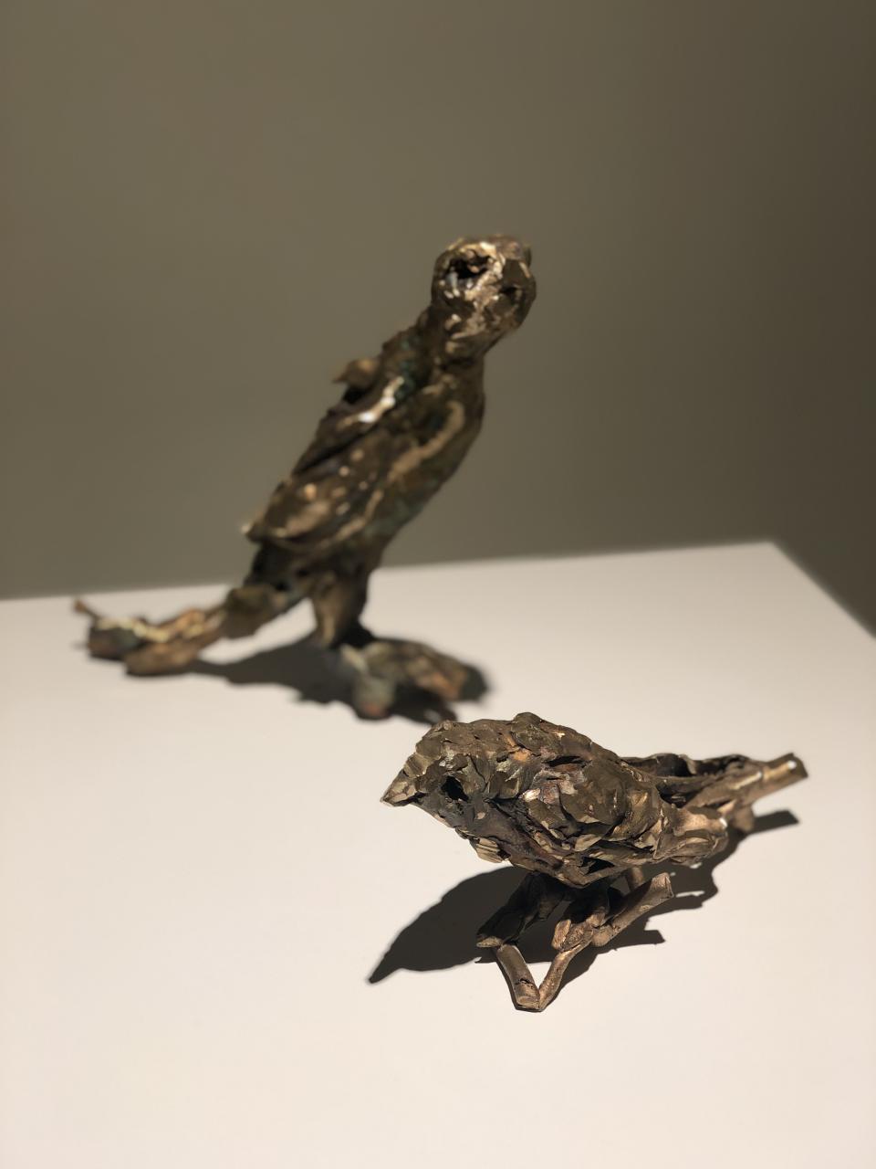 Oiseau en bronze sculptures by Lionel Sabatté at Cuturi Gallery in Singapore. (PHOTO: Cuturi Gallery)