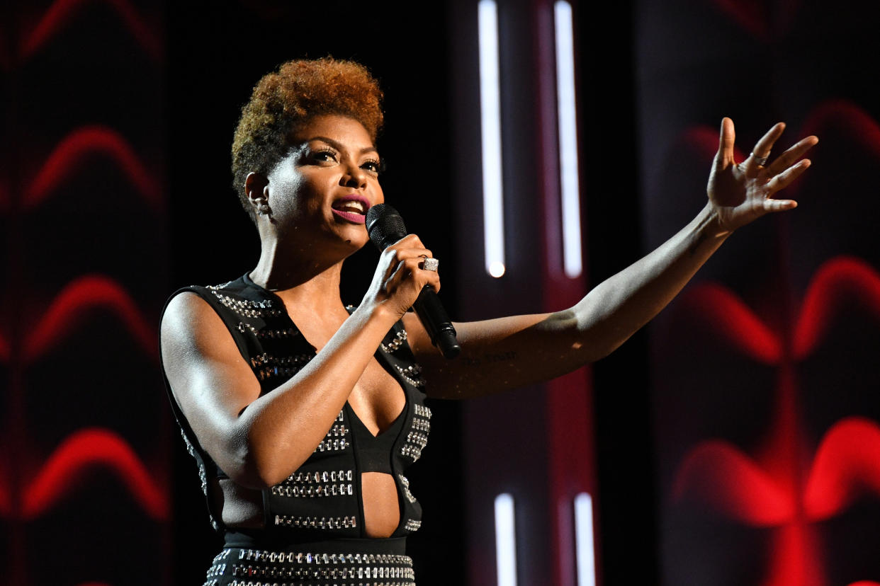 Host Taraji P. Henson speaks onstage during Black Girls Rock! 2017 at NJPAC on August 5, 2017 in Newark, New Jersey.&nbsp;