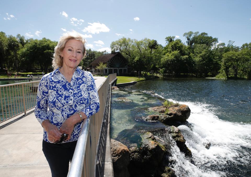 Amy Munizzi, president of the nonprofit DeLeon Springs Community Association, visits the state park Friday, March 25. Volusia County officials said Munizzi has played an important role in helping bring attention to DeLeon Springs and its need for utility infrastructure to help protect water quality.