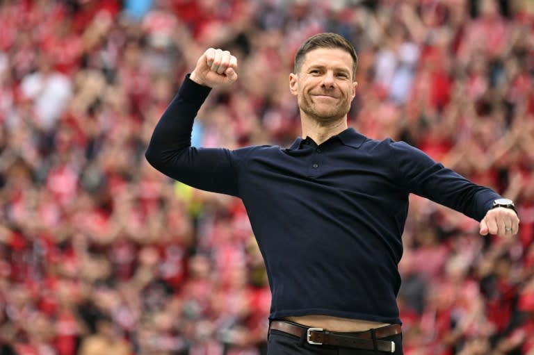 Xabi Alonso's <a class="link " href="https://sports.yahoo.com/soccer/teams/leverkusen/" data-i13n="sec:content-canvas;subsec:anchor_text;elm:context_link" data-ylk="slk:Bayer Leverkusen;sec:content-canvas;subsec:anchor_text;elm:context_link;itc:0">Bayer Leverkusen</a> are unbeaten in 51 games this season (INA FASSBENDER)