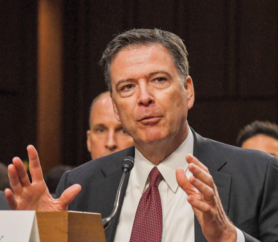 Former FBI boss James Comey makes the claims in a new book (Rex)