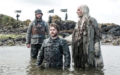 Pilou Asbæk becomes king of the Iron Islands in Game of Thrones - Credit: HBO