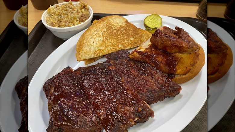 Plate of barbecue