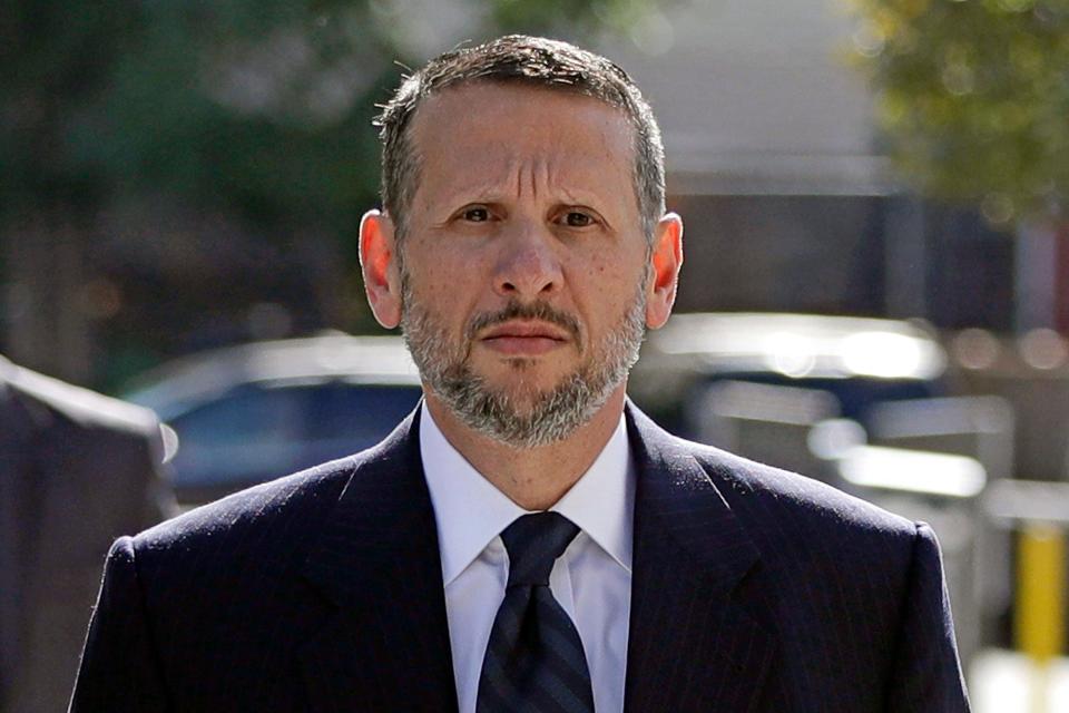 David Wildstein arrives for a hearing at the Martin Luther King Jr. Federal Building and U.S. Courthouse in Newark, N.J. Wildstein faces 21 to 27 months in prison at his Wednesday, July 12, 2017, sentencing for orchestrating George Washington Bridge lane closures in 2013 to punish Fort Lee, N.J., Mayor Mark Sokolich, a Democrat who didn't endorse Republican Gov. Chris Christie's re-election. Federal prosecutors are asking a judge to allow Wildstein to avoid prison because his testimony helped convict two of Christie's former aides. Wildstein, appointed to The Port Authority of New York & New Jersey by Christie in 2010, pleaded guilty May 1, 2015.