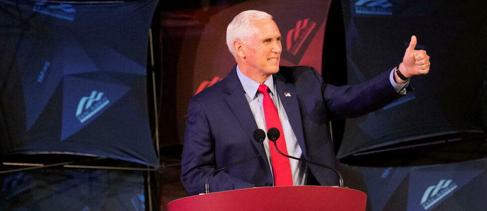 L'ancien vice-président de Donald Trump, Mike Pence (ici le 31 mai 2023), est officiellement candidat à la présidentielle américaine de 2024.  - Credit:RYAN M. KELLY / AFP