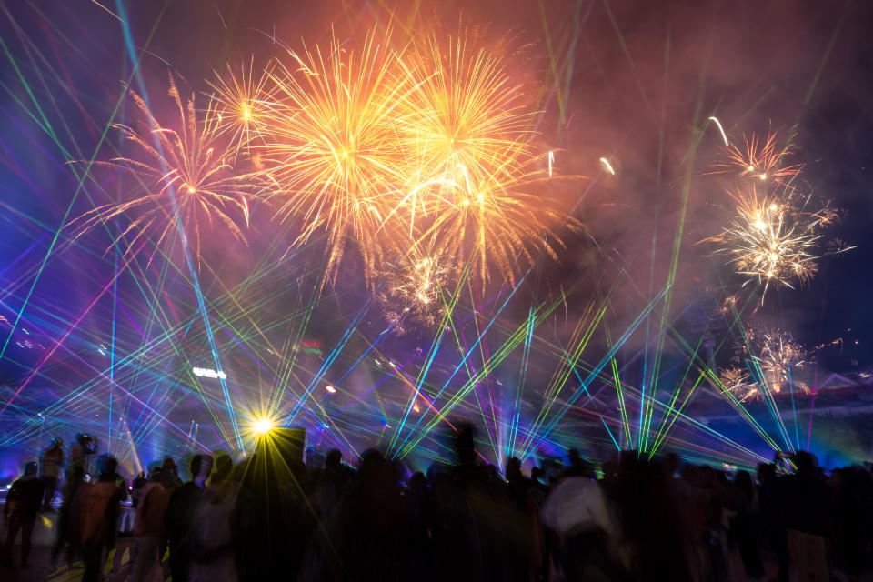 ANTANANARIVO, MADAGASCAR - AUGUST 25: Opening ceremony of 2023 Indian Ocean Island Games at Barea Mahamasina Stadium in Antananarivo, Madagascar on August 25, 2023. (Photo by Rafalia Henitsoa/Anadolu Agency via Getty Images)