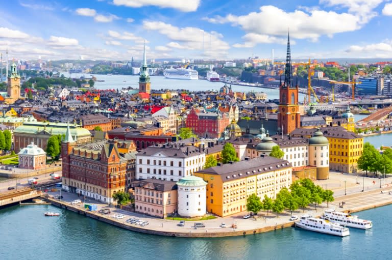 La isla de Gamla Stan, el casco antiguo de la ciudad de Estocolmo