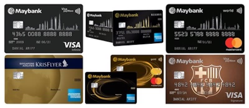 From 8 July 2019, Maybank cardholders will no longer enjoy cashback and rewards points from topping up e-wallets. — Picture via RinggitPlus