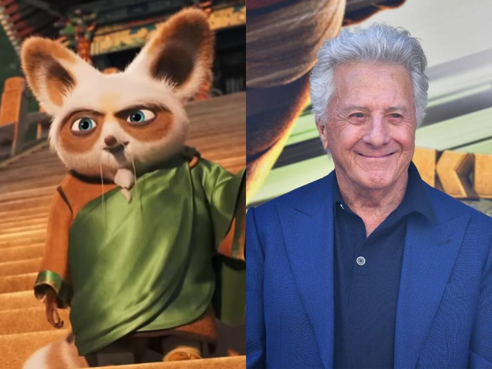 Dustin Hoffman plays Master Shifu in "Kung Fu Panda 4."