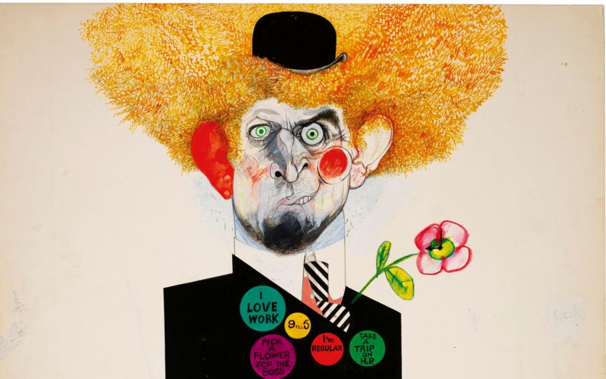 'I never believed it would be a proper career': Self portrait c1965 (detail), by Ralph Steadman - Ralph Steadman Art Collection