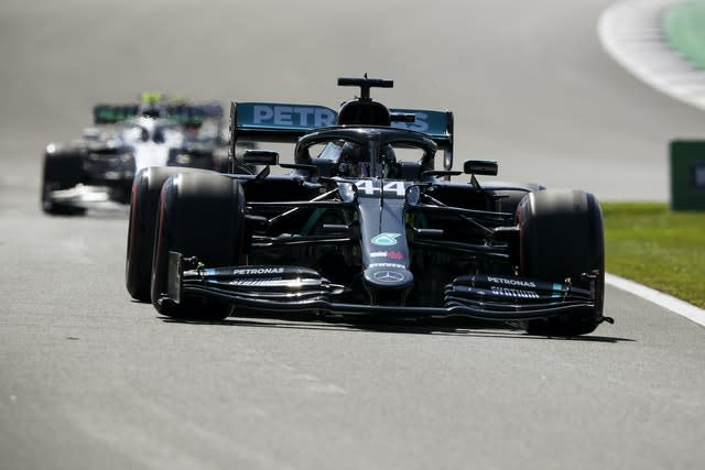 Mercedes’ Lewis Hamilton during free practice for the British Grand Prix at Silverstone