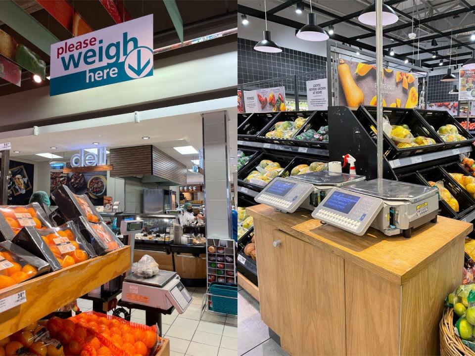 weighing station in south african grocery stores