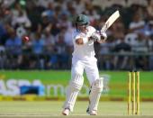 South Africa's Dean Elgar plays a shot during the second cricket test match against England in Cape Town, South Africa, January 3, 2016. REUTERS/Mike Hutchings