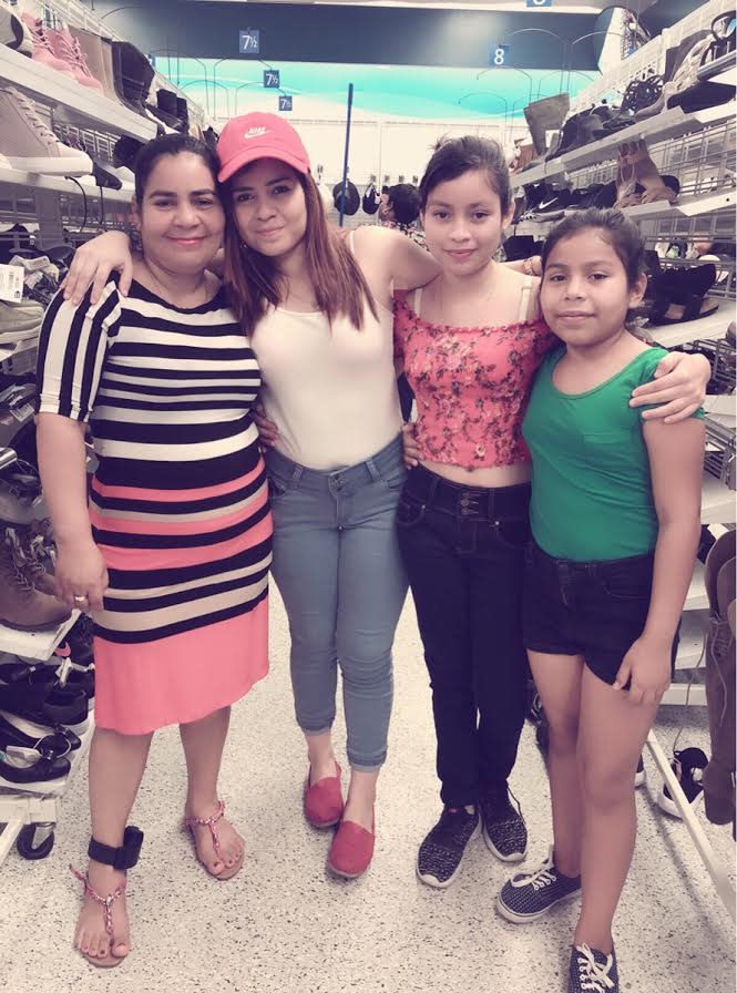 Laura Maradiaga-Alvarado (far right) and her family | Photo courtesy FIEL Houston