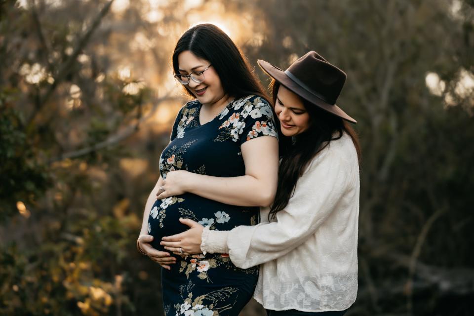 Stephanie and Jacqueline Nguyen-Kusiak celebrate their pregnancy