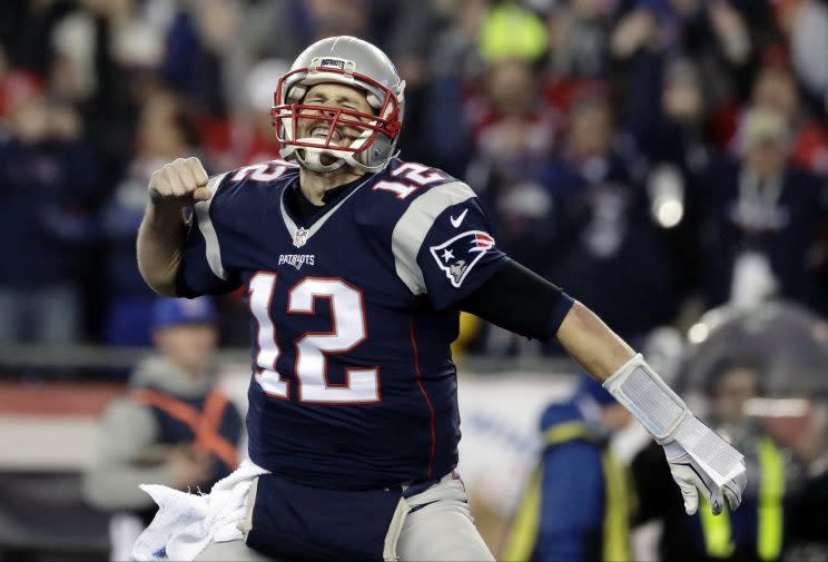 Tom Brady and the Patriots are favored over Atlanta in Super Bowl LI. (AP)