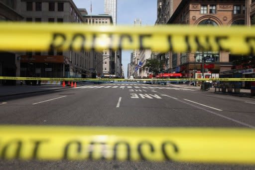 Una parte de la Quinta Avenida, en el centro de Nueva York, cerrada al tráfico tras un tiroteo hace una semana.