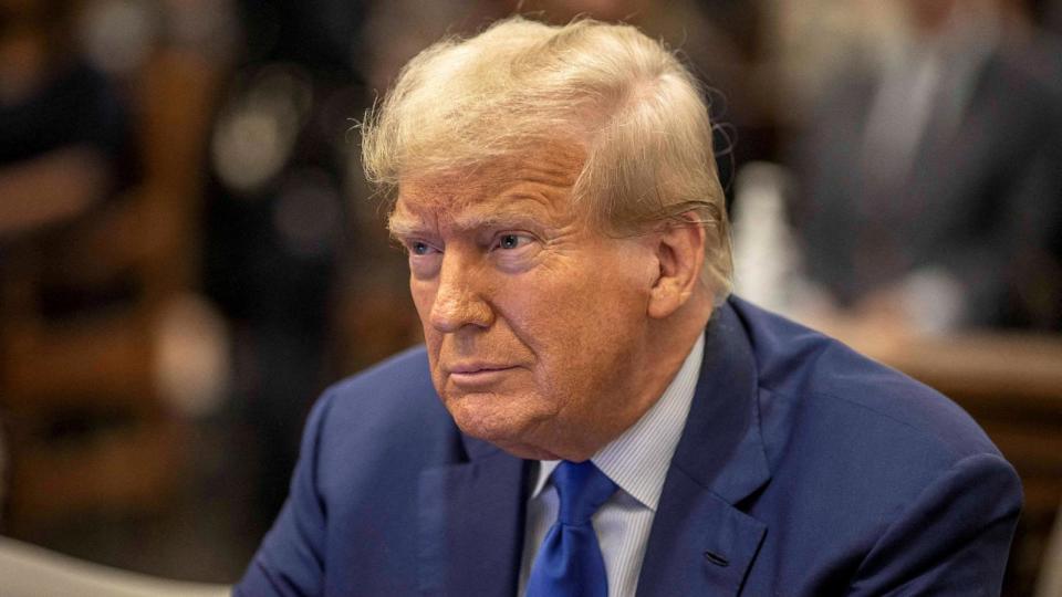 PHOTO: Former President Donald Trump attends the Trump Organization civil fraud trial, in New York State Supreme Court in New York City, October 25, 2023.  (Dave Sanders/Reuters)