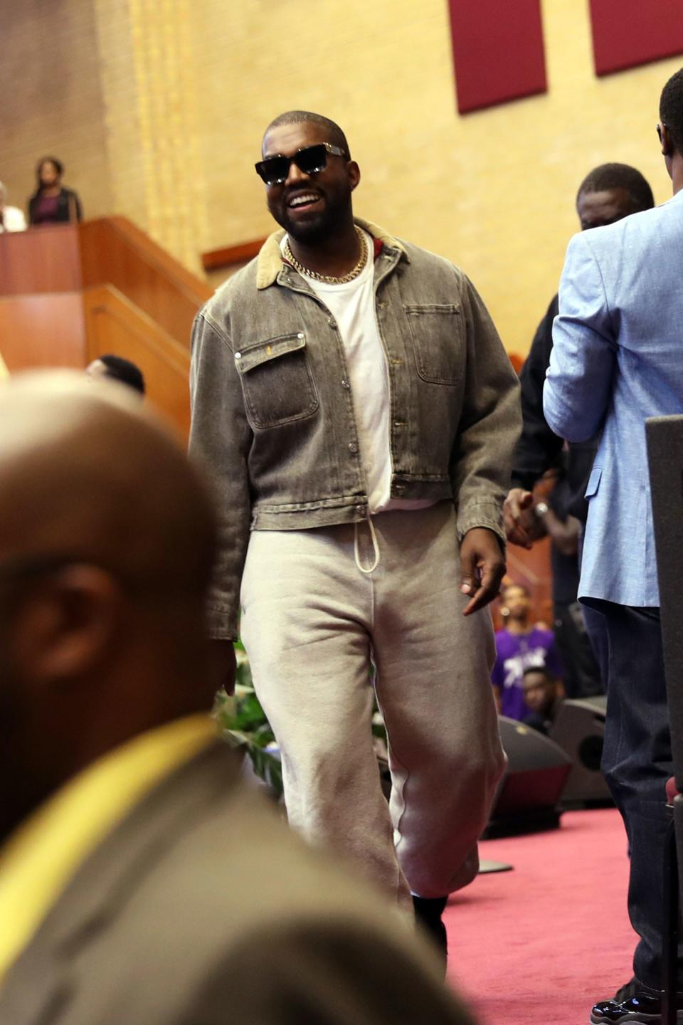 Kanye West hosts "Sunday Service" at The Greater Allen A.M.E. Cathedral of New York on September 29, 2019