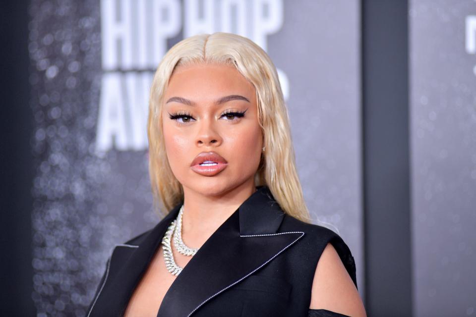 Latto attends the 2021 BET Hip Hop Awards at Cobb Energy Performing Arts Center on October 01, 2021 in Atlanta, Georgia.