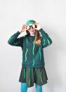 <p>Everyone already knows just how cool you are, but this clever costume will seal the deal. Cut out wavy strips of light green felt, and stick them all over your dark green ensemble. Throw on a baseball cap and shades to really live up to the costume's name.</p><p><em><a href="https://www.handmadecharlotte.com/diy-cool-cucumber-halloween-costume/" rel="nofollow noopener" target="_blank" data-ylk="slk:Get the tutorial at Handmade Charlotte »;elm:context_link;itc:0;sec:content-canvas" class="link ">Get the tutorial at Handmade Charlotte »</a></em></p>