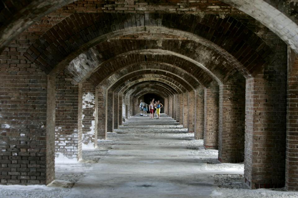 Visitors tour Fort Jefferson at Dry Tortugas National Park, Fla in March 2006.