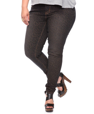 Forever 21+ Leopard Skinny Jeans, $27.80