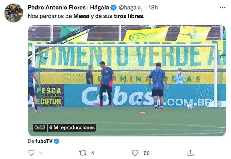 "Nos perdimos de Messi y de sus tiros libres"