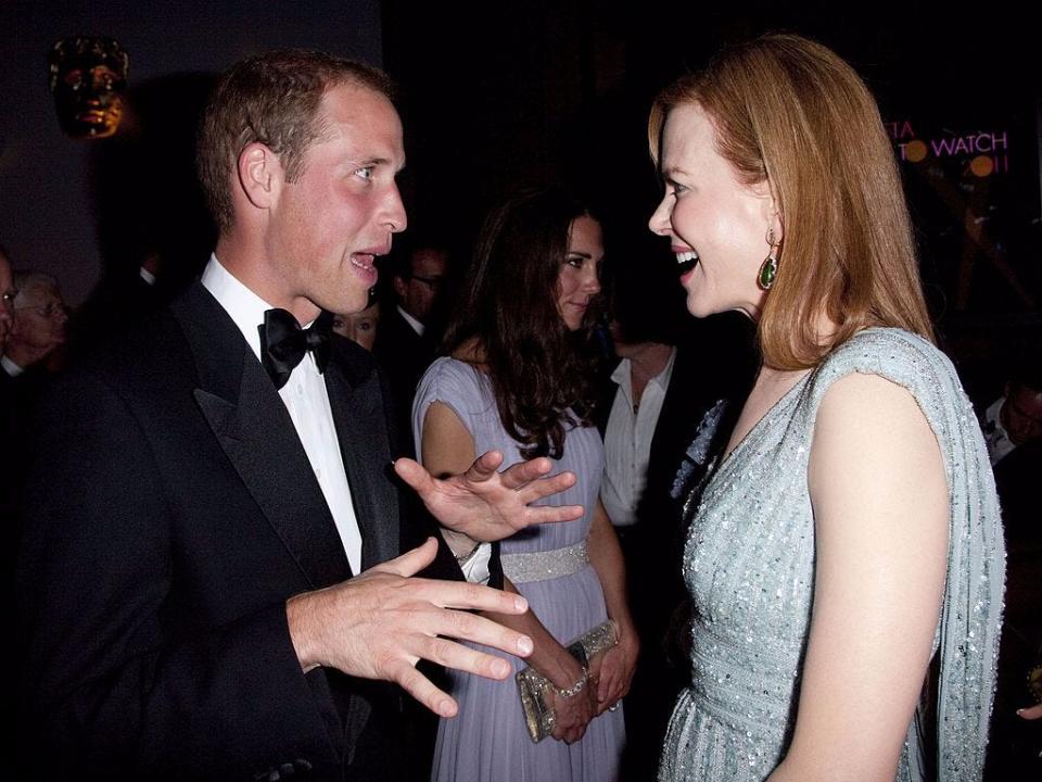 Prince William and Nicole Kidman in 2011.