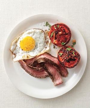 Steak and Eggs With Seared Tomatoes