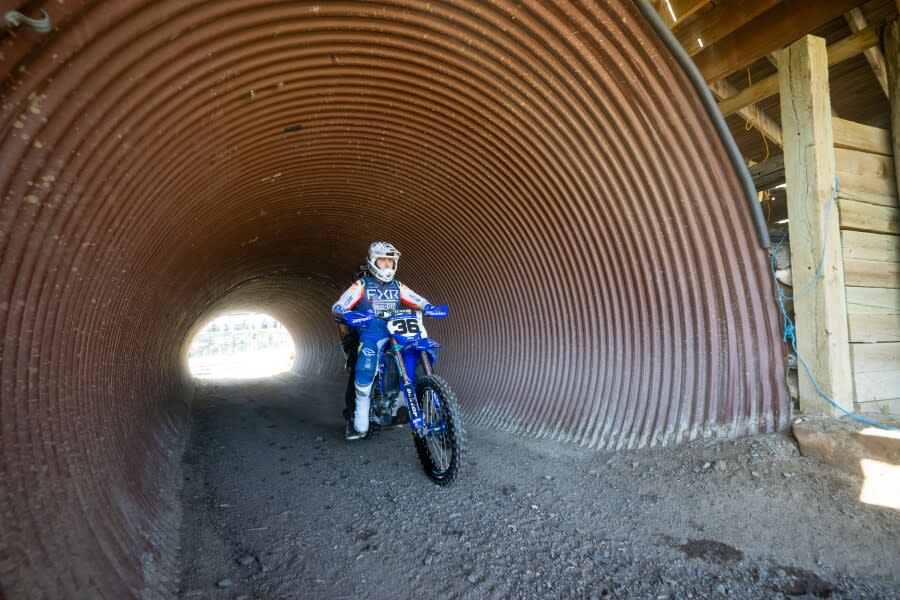 MX Thunder Valley 2023 Garrett Marchbanks rolls through the tunnel.JPG