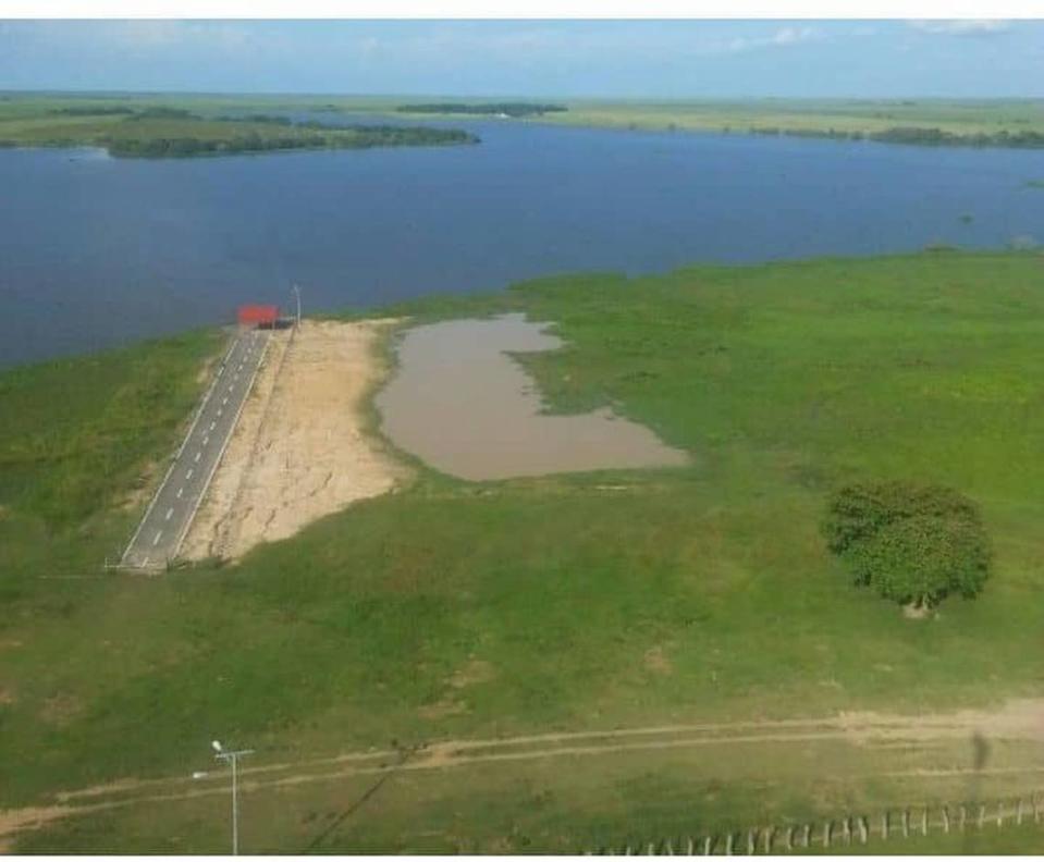 Paved landing strip at the Chaparrralito cattle ranch in Apure state, Venezuela