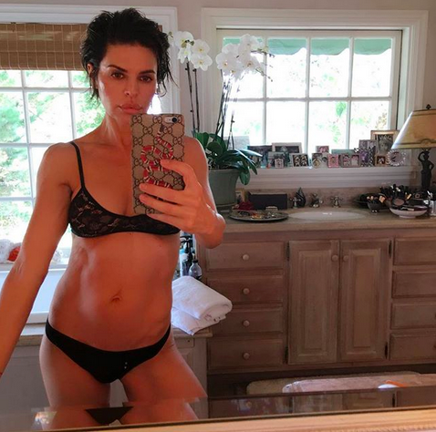 <p>Holy hotness! <em>The Real Housewives of Beverly Hills</em> star, 54, posted this sexy bra and undies shot with the caption, “It was time,” which we’re taking to mean it’s time for all of us to be floored by her bod. Um … and is that a nipple ring we see? (Photo: <a rel="nofollow noopener" href="https://www.instagram.com/p/BYMcHhZhzaz/?taken-by=lisarinna" target="_blank" data-ylk="slk:Lisa Rinna via Instagram;elm:context_link;itc:0;sec:content-canvas" class="link ">Lisa Rinna via Instagram</a>) </p>